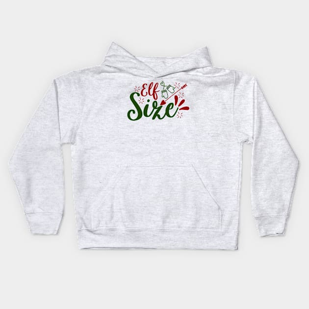 Christmas Elf Rejoicing Kids Hoodie by designdaking